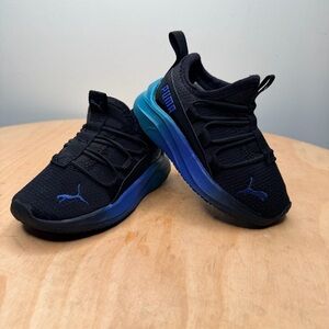 Puma Black and Blue SoftRide One4All Slip-On Toddlers Sneakers Size 6C